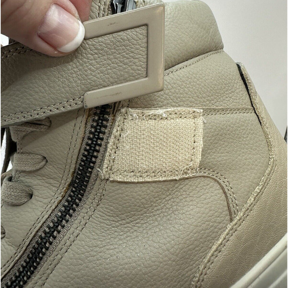 Aldo Sneakers Men's Size 12 Khaki High-Top Zipper Hook & Latch Designer Sport - Picture 7 of 10